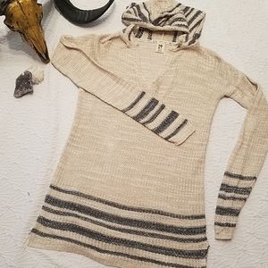 Roxy Beach Cream Grey Hoodie Sweater XS